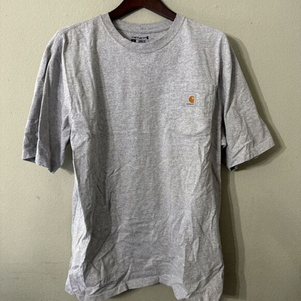 Carhartt K87 Heather‎ Grey Loose Fit Heavyweight Short-Sleeve T-Shirt Large Tall